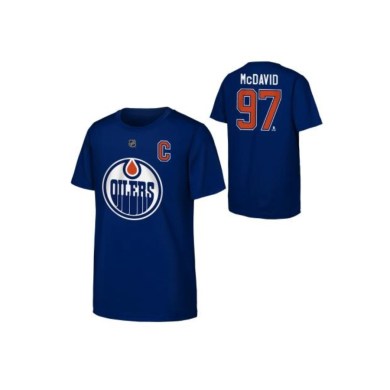 NHL, tričko, FLAT, CAPTAINS, N&N, SS, CTN, TEE, Mc, DAVID, EDMONTON, OILERS, JR, detské